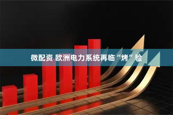 微配资 欧洲电力系统再临“烤”验